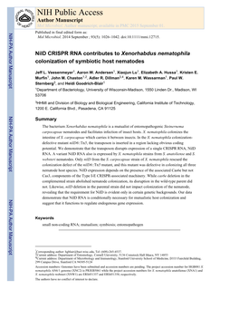 NIH Public Access Author Manuscript Mol Microbiol