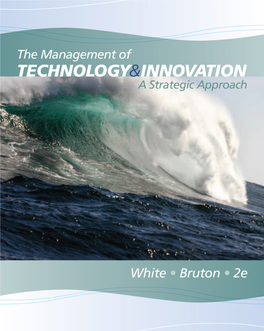 The Management of Technology and Innovation: a Strategic Approach