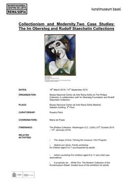 The Im Obersteg and Rudolf Staechelin Collections