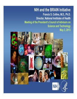 NIH and the BRAIN Initiative Francis S
