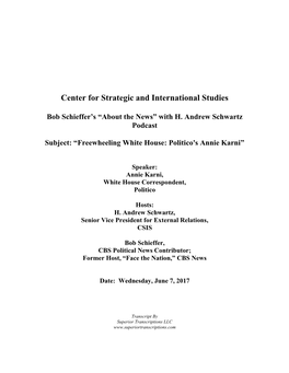 Center for Strategic and International Studies