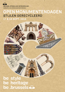 OPEN MONUMENTENDAGEN Boekenverkoop! STIJLEN GERECYCLEERD Op 17 En 18 September, Tussen 10U En 19U, Organiseert De Directie 17 & 18 SEPT