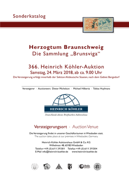 Herzogtum Braunschweig Die Sammlung „Brunsviga“ 366