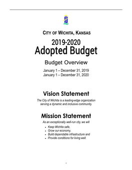 2019-2020 Adopted Budget Overview