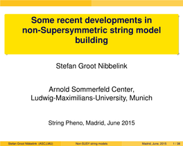 Some Recent Developments in Non-Supersymmetric String Model Building