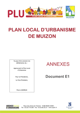 Plan Local D'urbanisme De Muizon Annexes