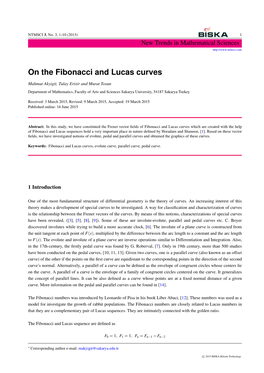 On the Fibonacci and Lucas Curves