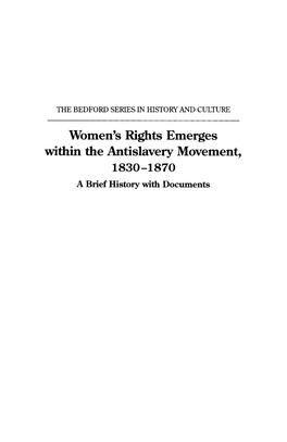 Women's Rights Emerges Within the Antislavery Movement