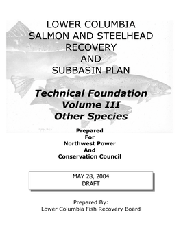 Lower Columbia Salmon and Steelhead Recovery and Subbasin Plan