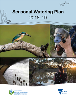 Seasonal Watering Plan 2018–19