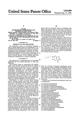 United States Patent Office Patented Aug