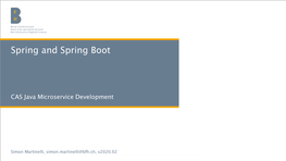 Spring and Spring Boot