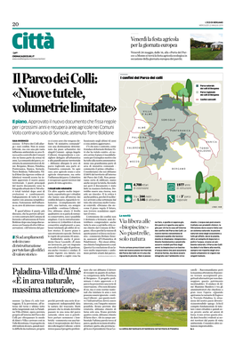 Il Parco Dei Colli: «Nuove Tutele, Volumetrie Limitate»