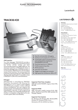 TRACE32-ICD Iscontrolledbytrace32- Debugger a Trace32inlanofpcsandworkstations