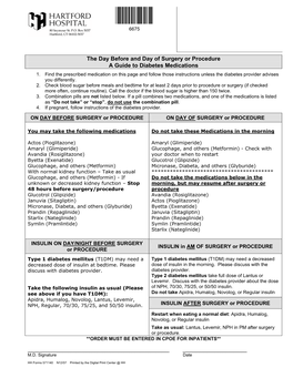 Pre-Surgery Diabetes Medications