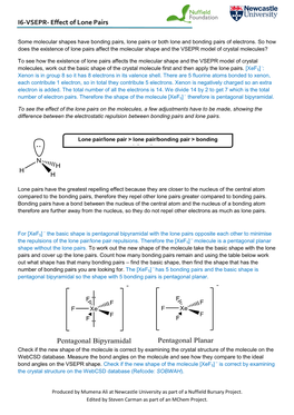 I6-VSEPR- Effect of Lone Pairs