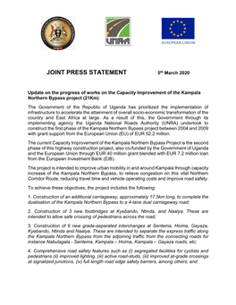 JOINT PRESS STATEMENT 5Th March 2020