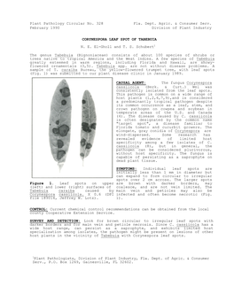 Plant Pathology Circular No. 328 Fla. Dept. Agric. & Consumer Serv