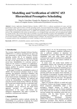 Modeling and Verification of ARINC 653 Hierarchical Preemptive