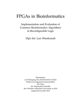 Fpgas in Bioinformatics