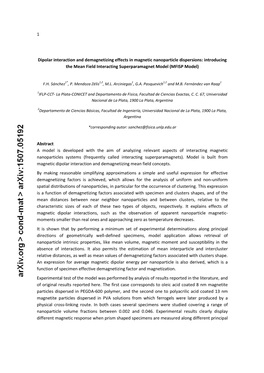 1 Dipolar Interaction and Demagnetizing Effects In