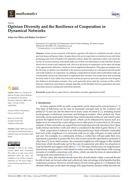 Opinion Diversity and the Resilience of Cooperation in Dynamical Networks