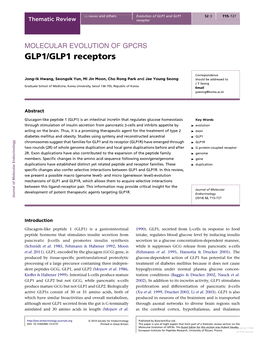 GLP1/GLP1 Receptors