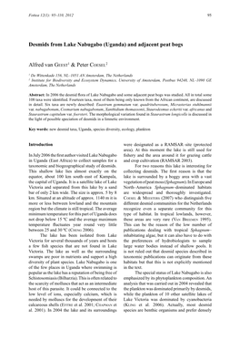 Desmids from Lake Nabugabo (Uganda) and Adjacent Peat Bogs