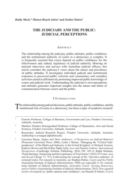 Judicial Perceptions