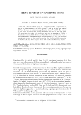 String Topology of Classifying Spaces