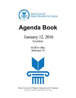 SCHEV Agenda Book January 12, 2016