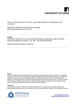 Log-Normal Distribution and Planetary–Solar Resonance