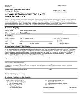 National Register of Historic Places Registration Form