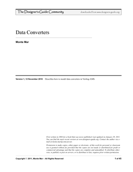 Data Converters