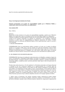 Meza Luis Garcia Et Al. Bolivia SC Judgment 21-04-1993 S