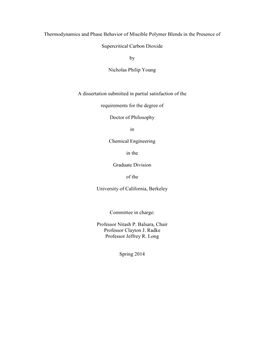 Thermodynamics and Phase Behavior of Miscible Polymer Blends in the Presence Of