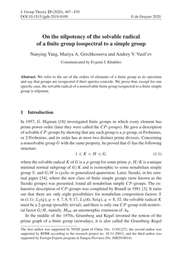 On the Nilpotency of the Solvable Radical of a Finite Group Isospectral