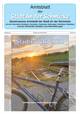 Gemeinsames Amtsblatt Der Stadt an Der