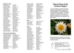 Native Plants of the Canberra Region