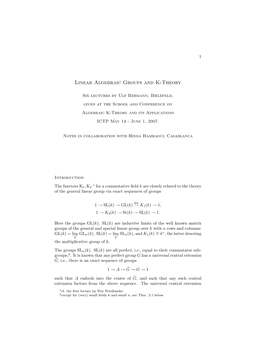 Linear Algebraic Groups and K-Theory