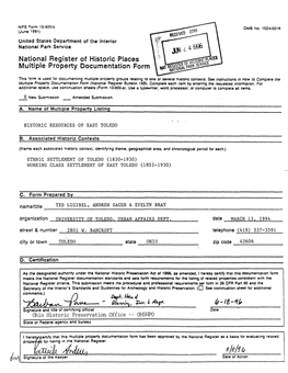 National Register of Historic Places Multiple Property Documentation Form