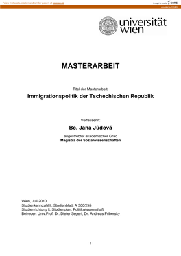 Masterarbeit