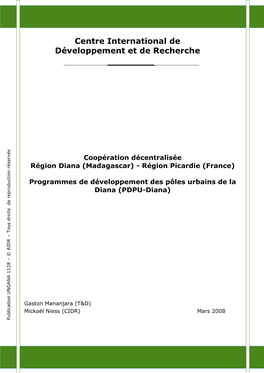 Madagascar) - Région Picardie (France)