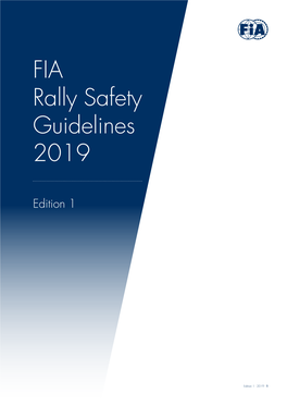 FIA Rally Safety Guidelines 2019