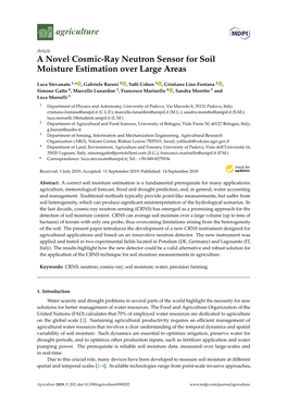 A Novel Cosmic-Ray Neutron Sensor for Soil Moisture Estimation Over Large Areas