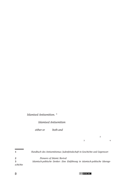 Islamic Antisemitism: Jews in the Qur’An, Reflections of European Antisemitism, Political Anti-Zionism: Common Codes and Differences