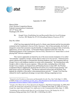 Questions from FCC Letter to AT&T Re: Google Voice