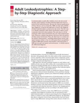 Adult Leukodystrophies: a Step- By-Step Diagnostic Approach