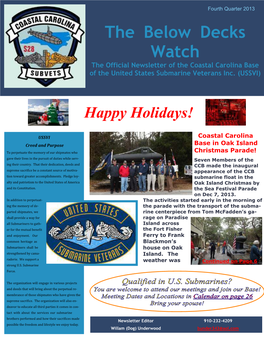 Coastal Carolina Base Newsletter Q4 2013 Final 12292013