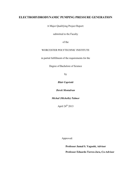 Electrohydrodynamic Pumping Pressure Generation